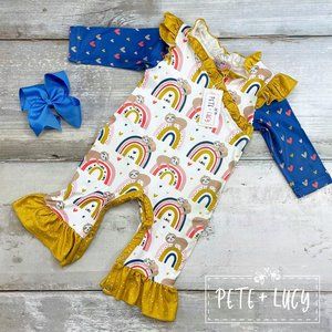 Pete + Lucy 6-9 months: "Love Hanging Out" Sloth Romper